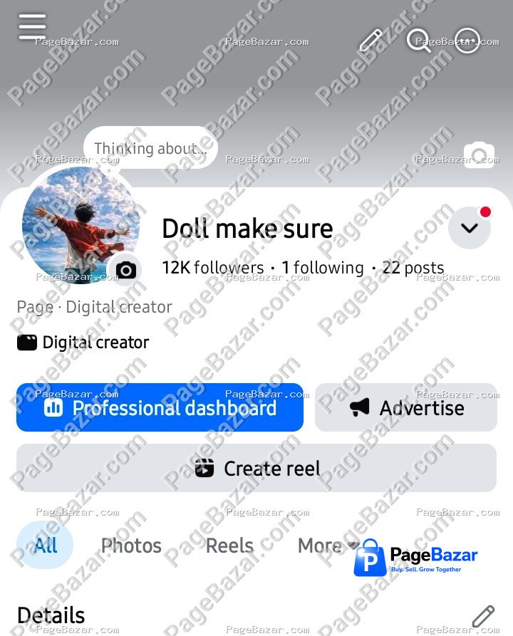 12k Followers Page Sell