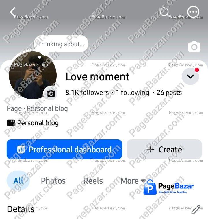 8k Followers Page Sell