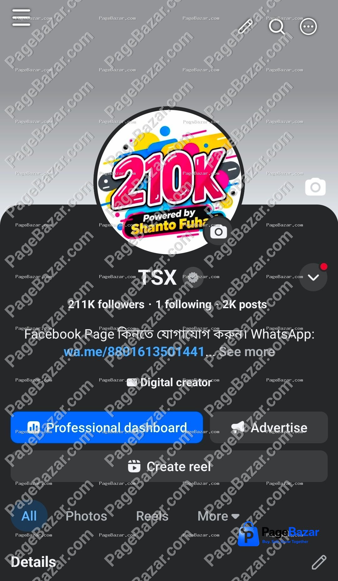 210K Followers Page Sell