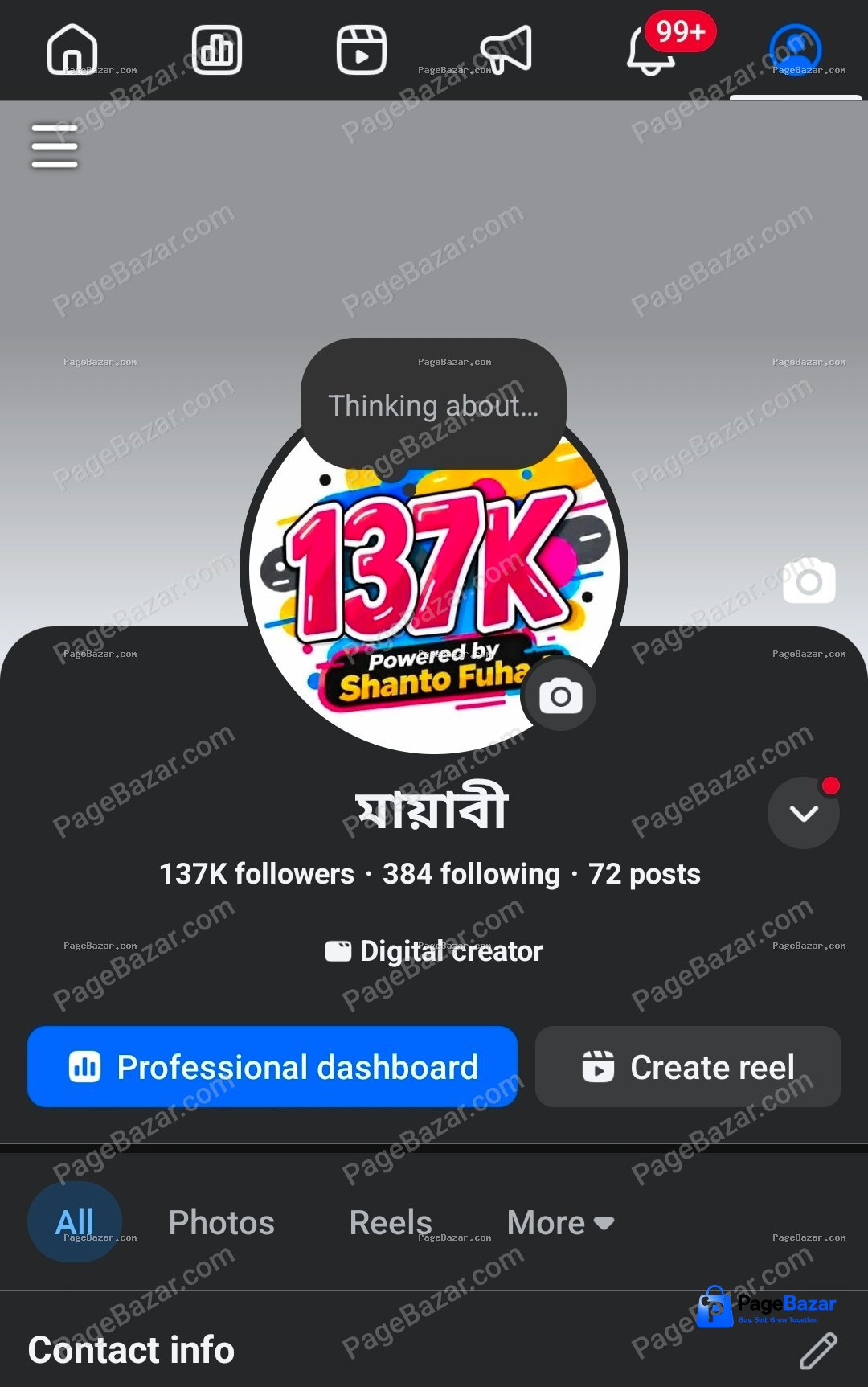 137K Followers Page Sell
