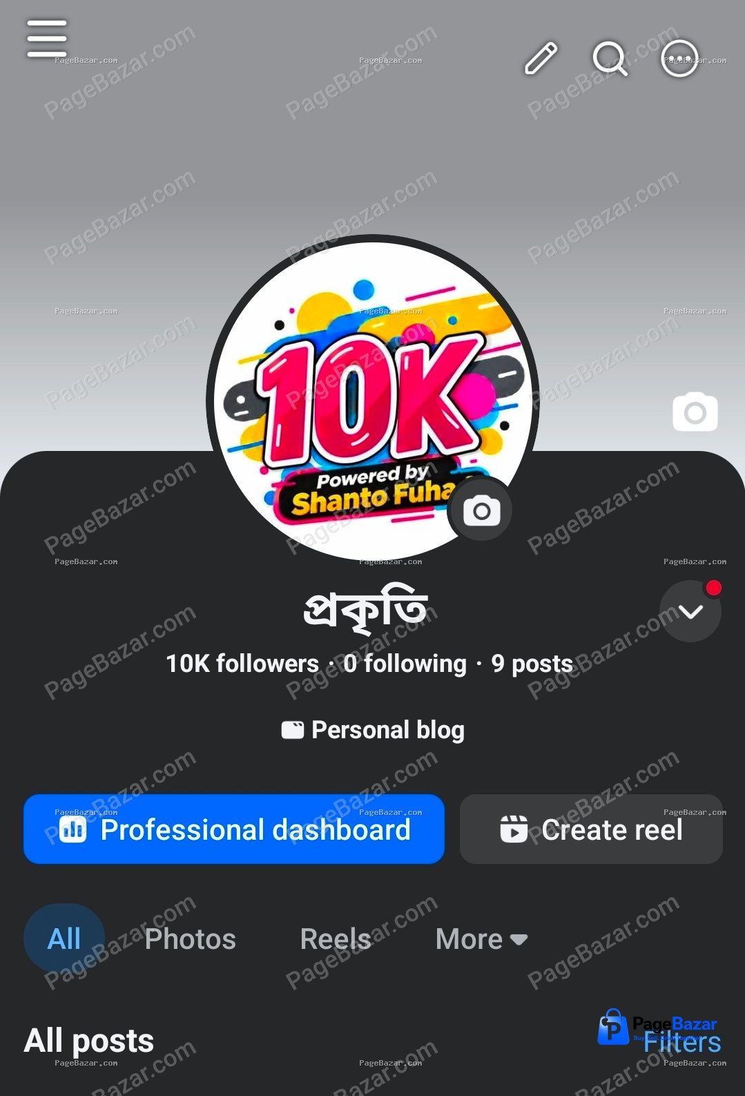 10K Followers Page Sell