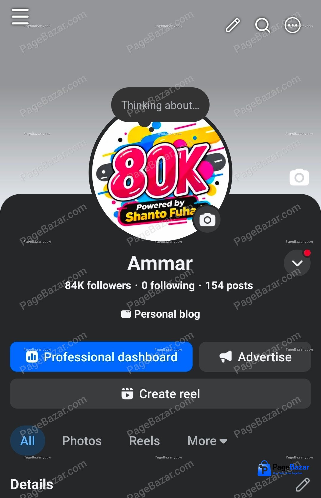 84K Followers Page Sell