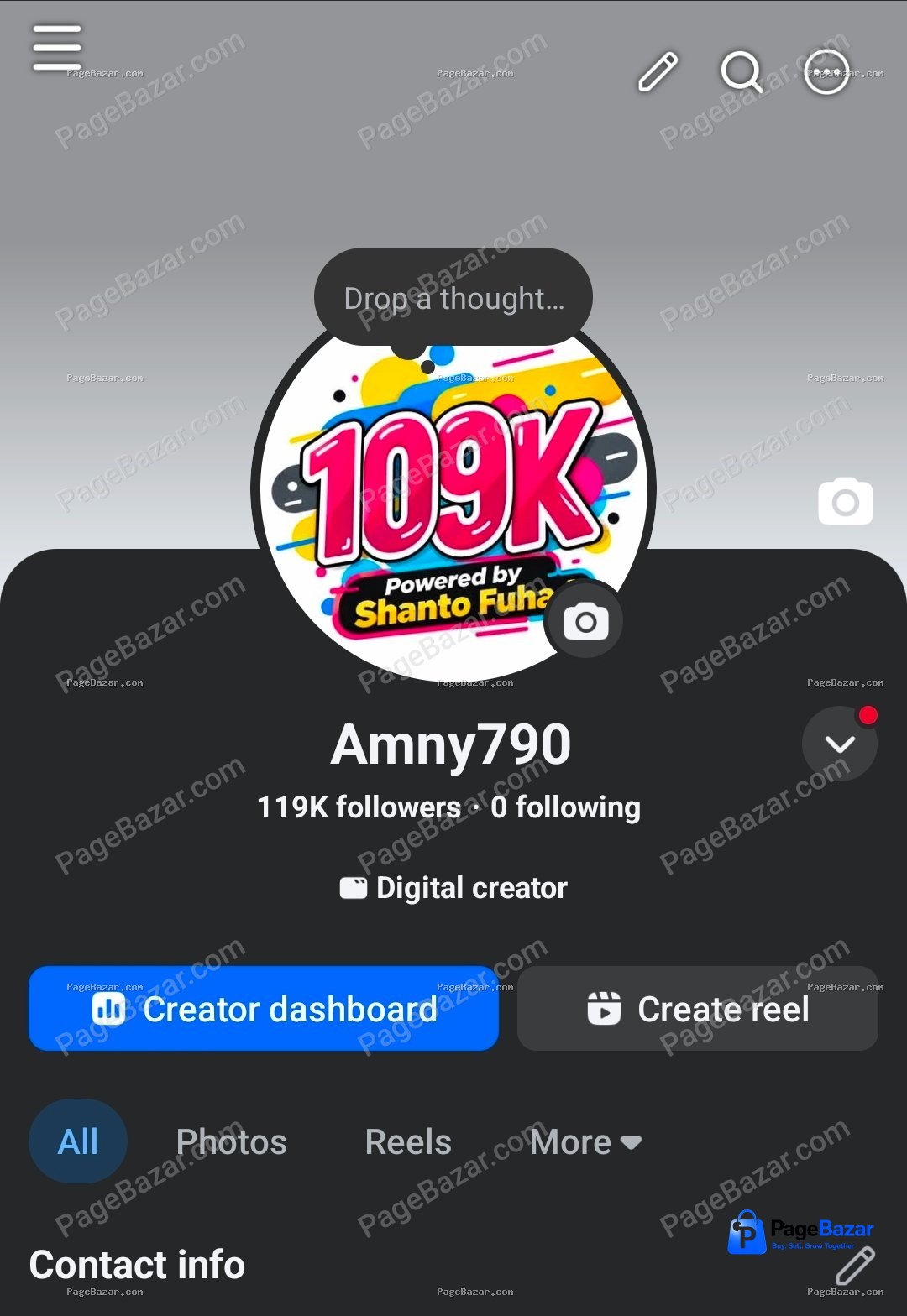 119K Followers Page Sell
