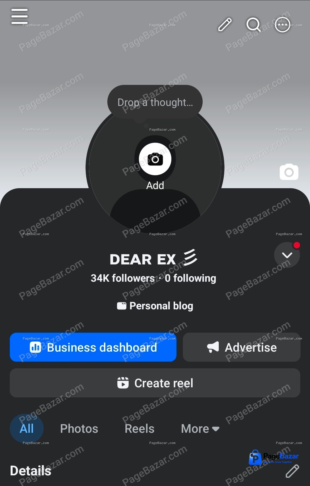 32K Followers Page Sell