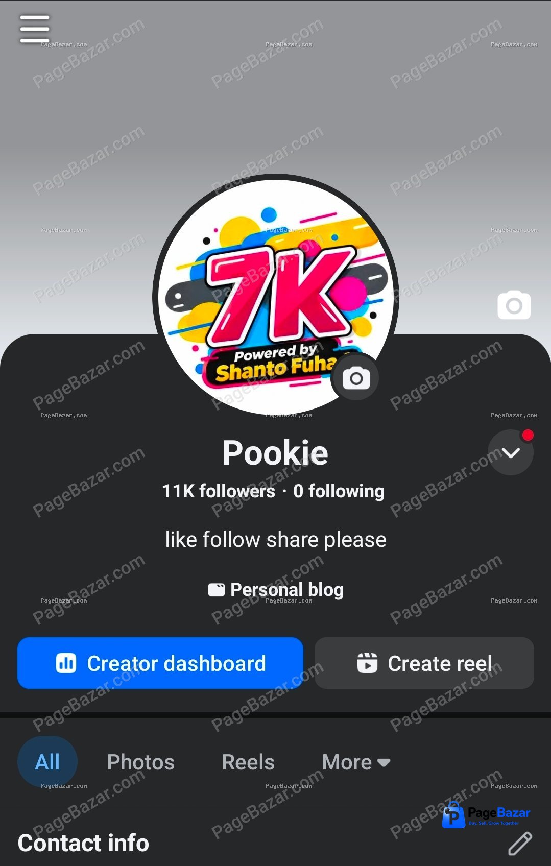 11K Followers Page Sell